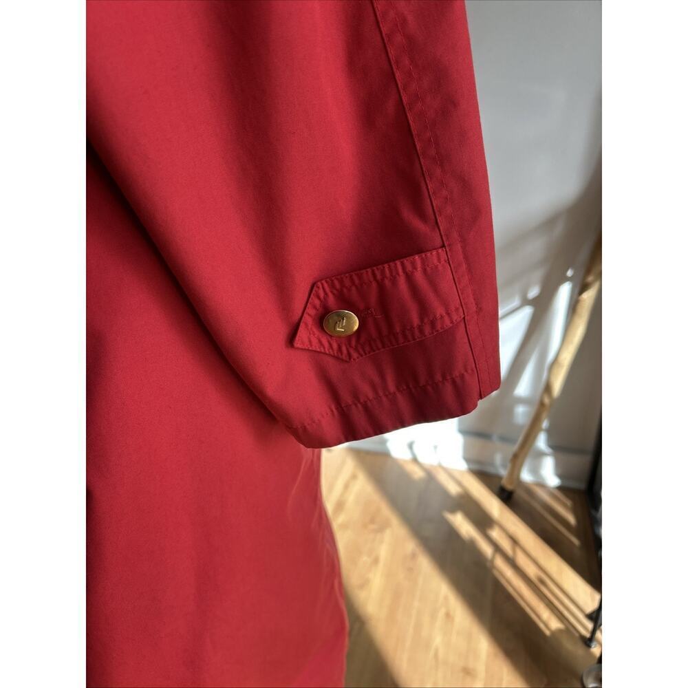 Vintage Dick Holthaus Rare Red Trench Coat Collectible Women’s Sm Gold Tone Wool - Picture 9 of 16